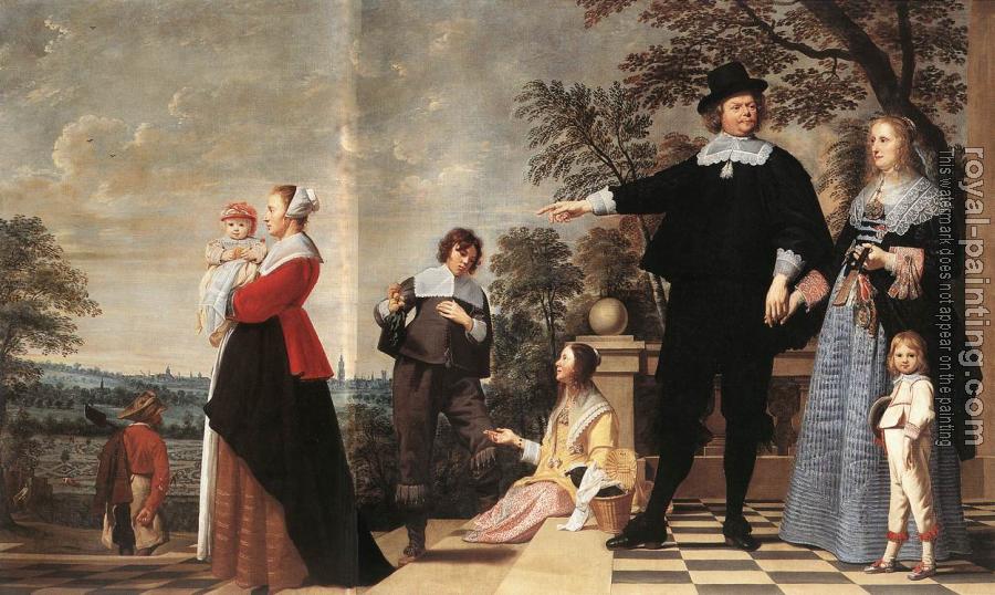 Jacob Van Oost The Elder : Portrait Of A Bruges Family